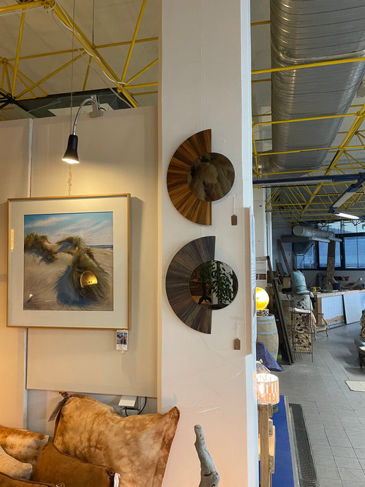 Miroir « Eventail de paille » /plusieurs coloris/