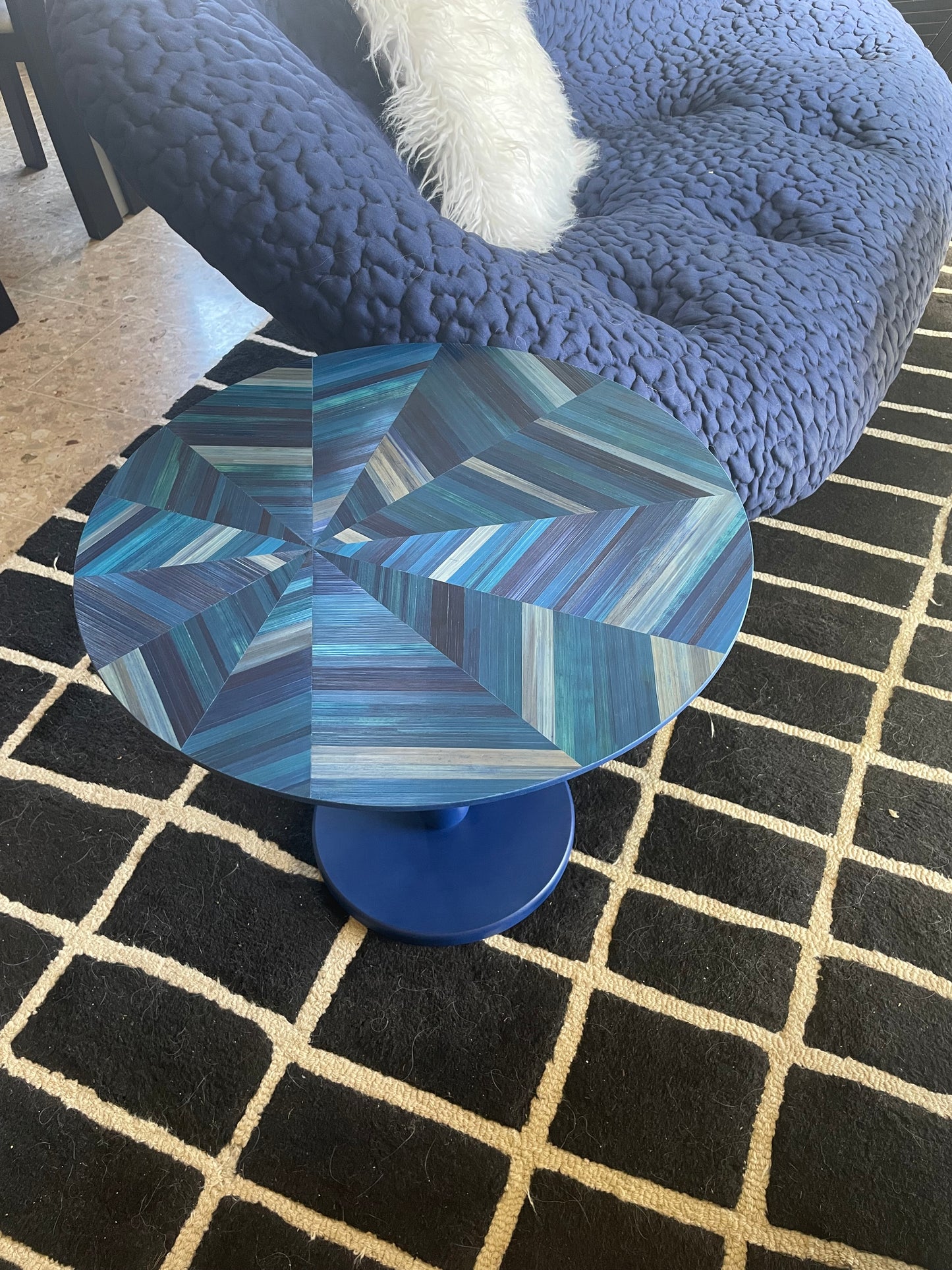 Guéridon l’Orbite Saphir