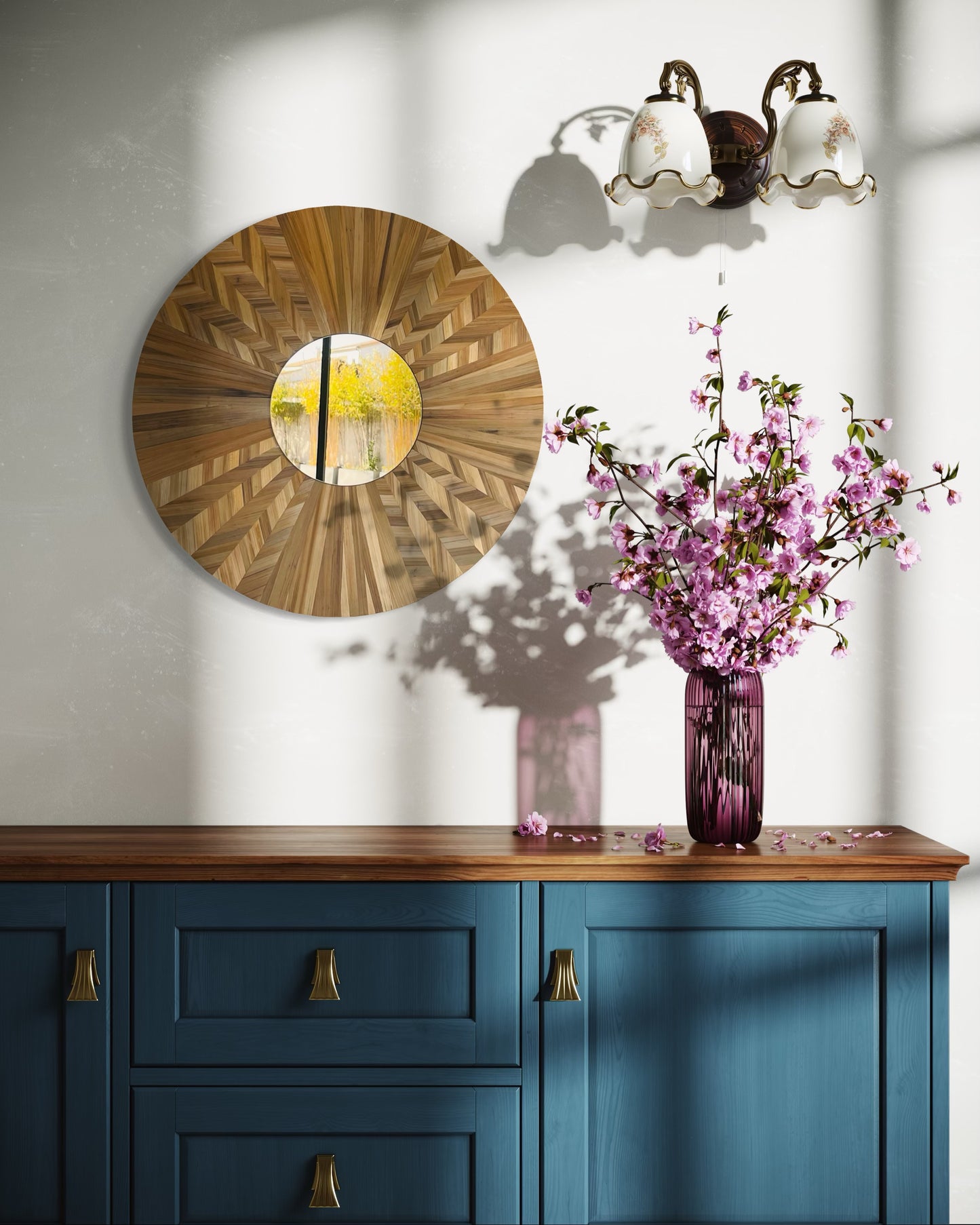 Miroir « Rondeur de paille » XL