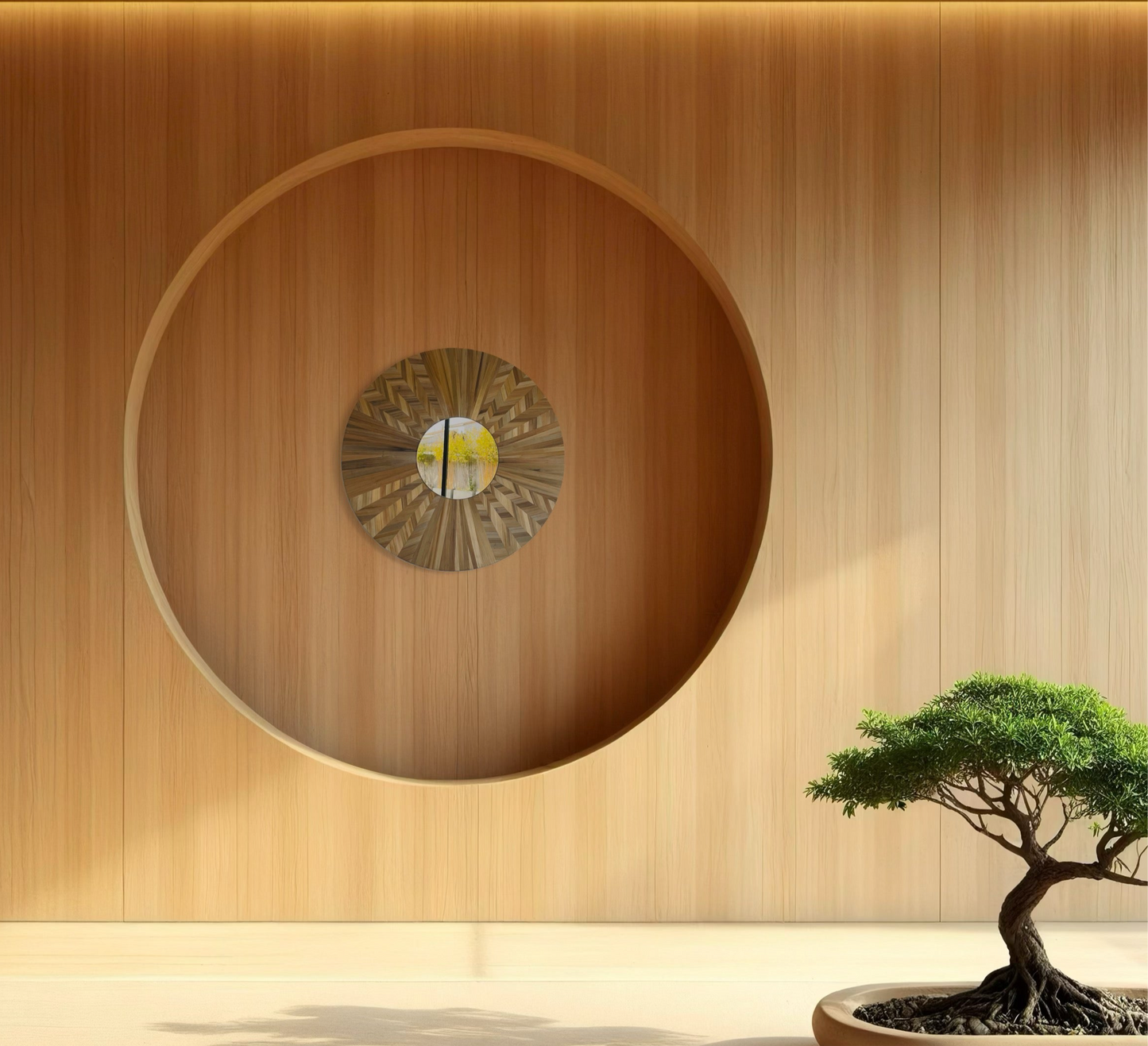 Miroir « Rondeur de paille » XL