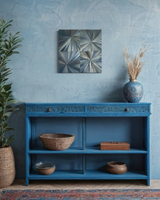 Quadri de soleil bleu
