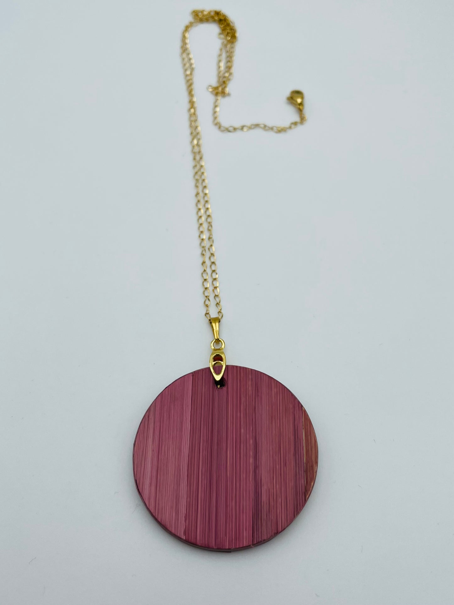 Pendentif rond chevron( plusieurs couleurs)