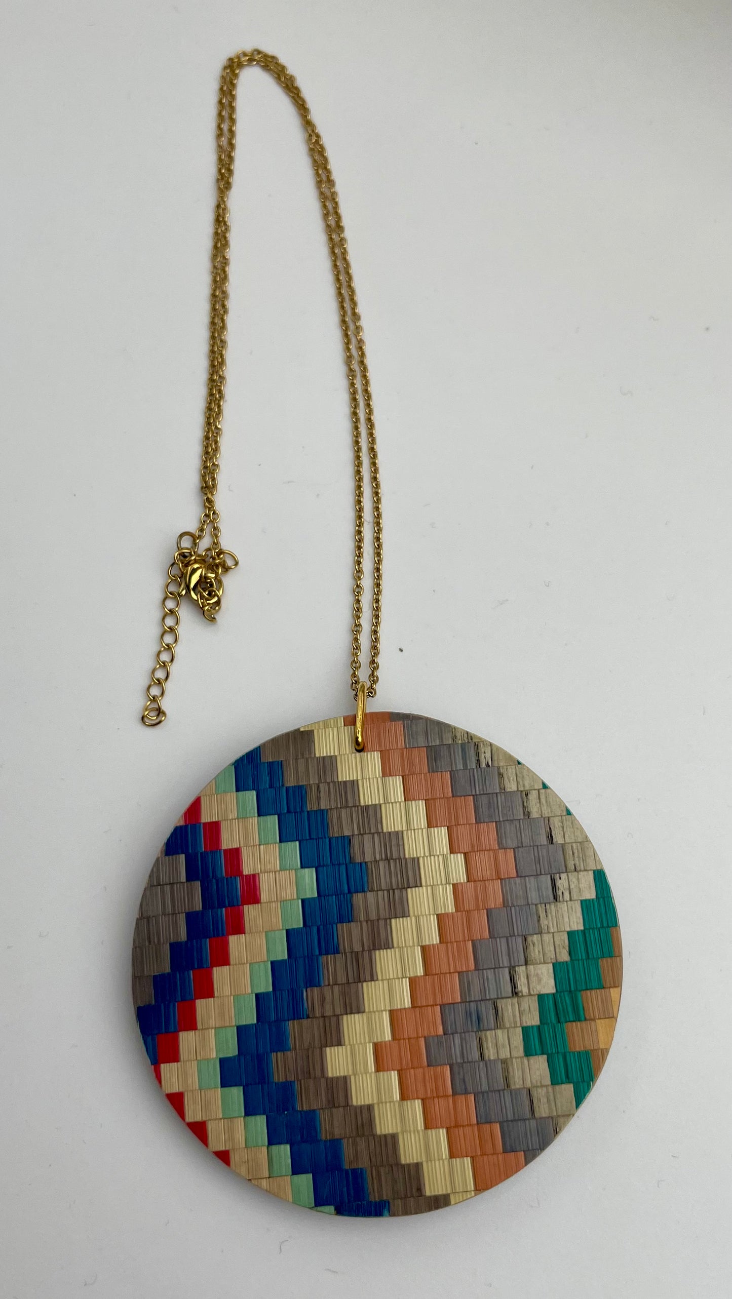 Pendentif rond XL Bohème (plusieurs couleurs)