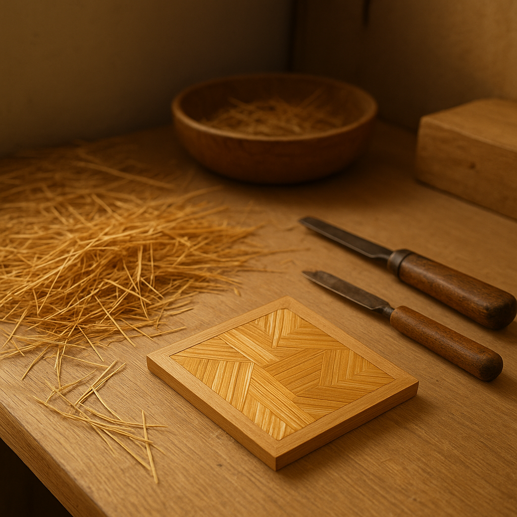 « Dans l’atelier : l’histoire, la matière et le geste de la marqueterie de paille »