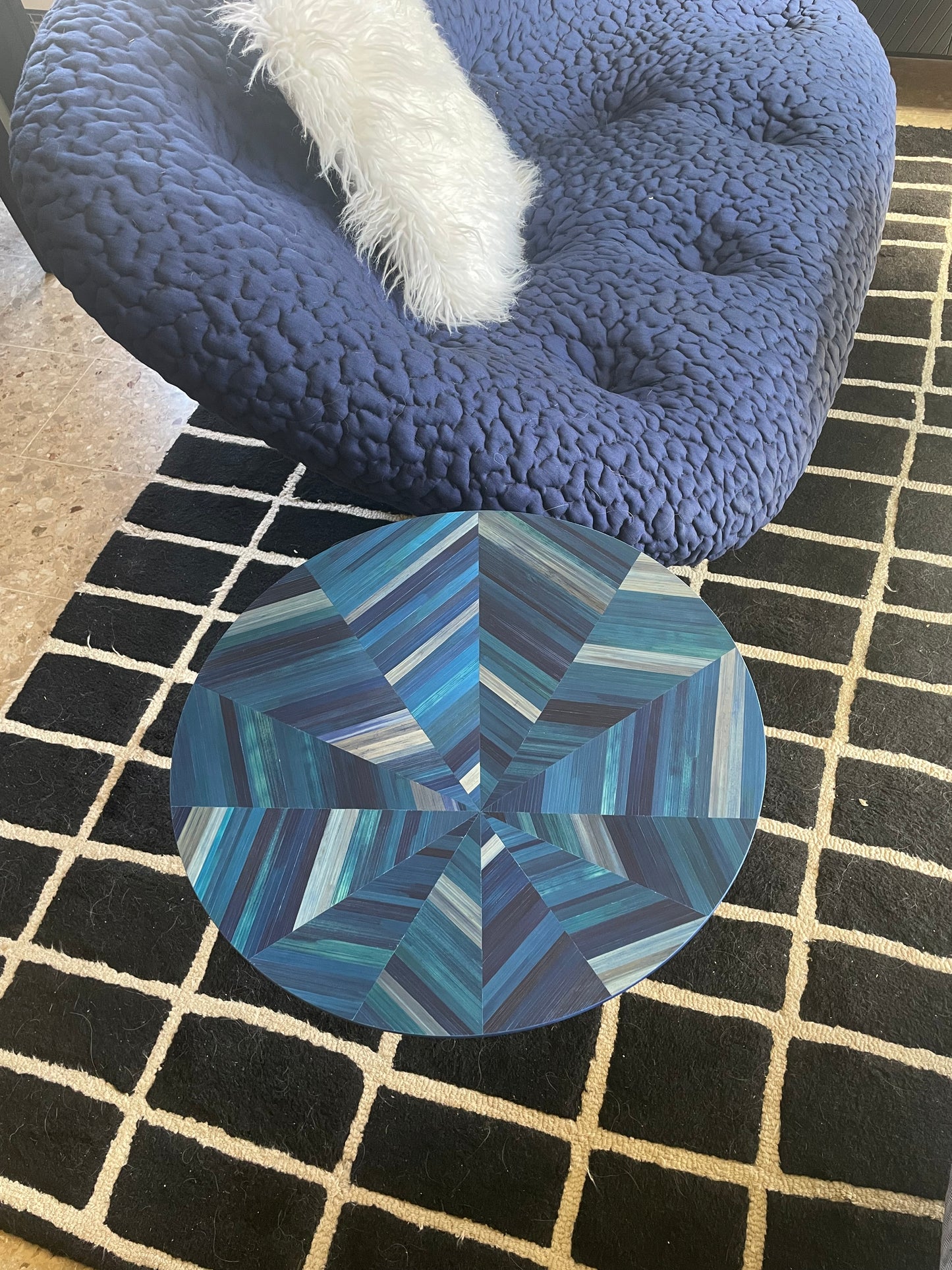 Guéridon l’Orbite Saphir