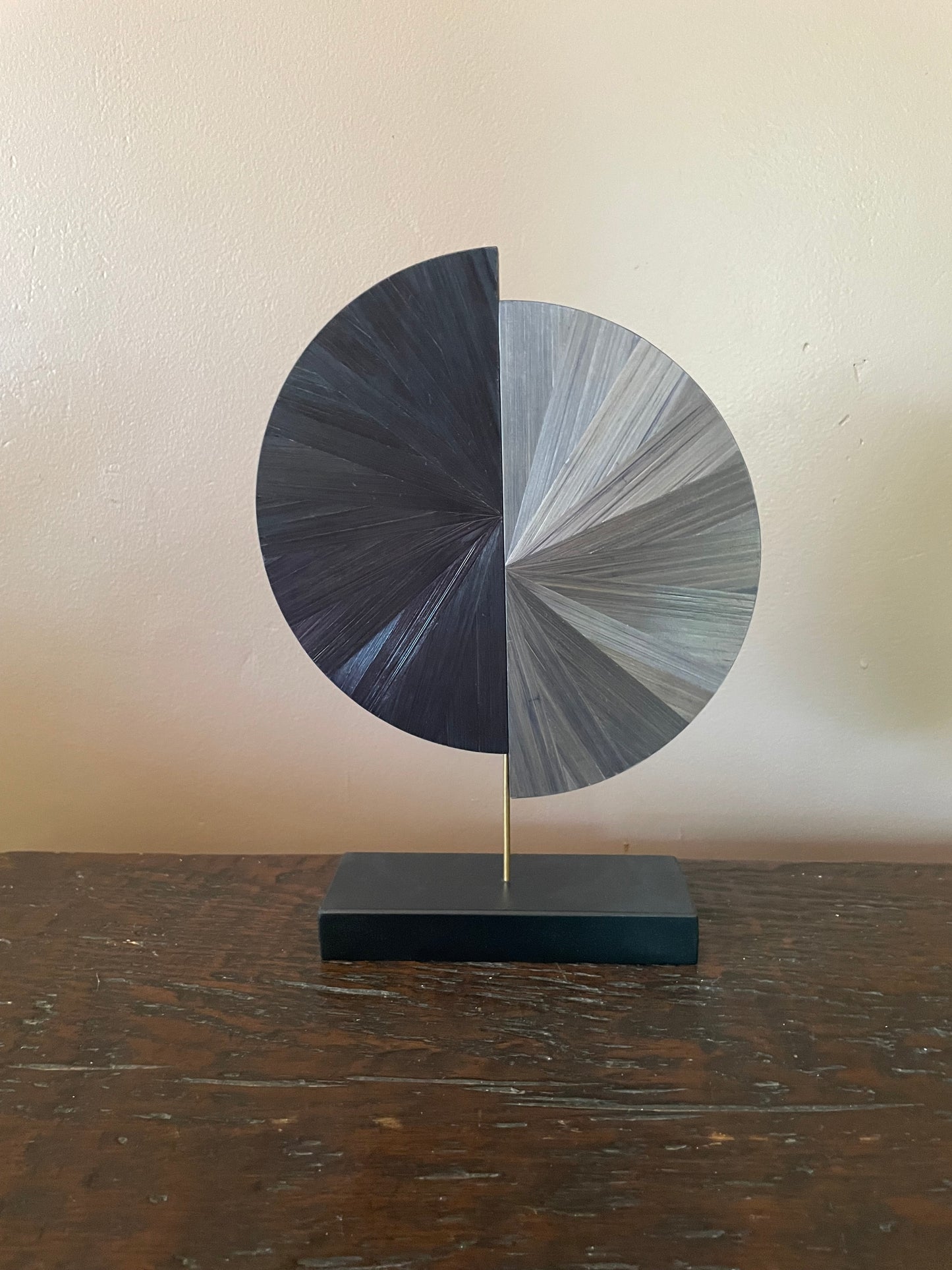 HALO 20 – Sculpture contemporaine en marqueterie de paille –