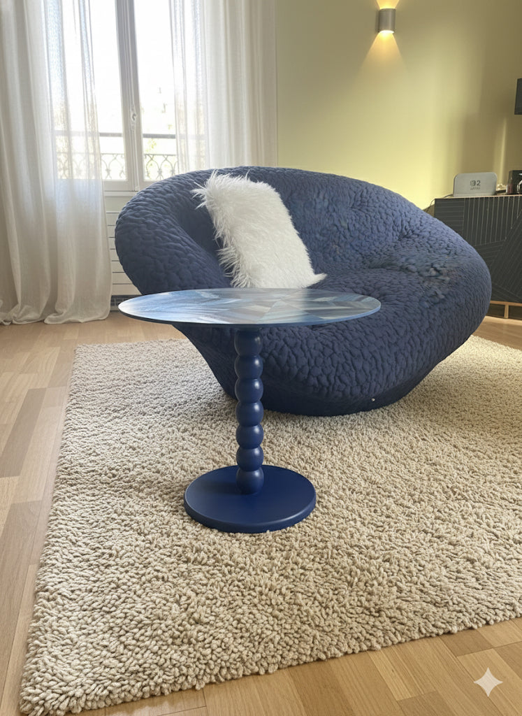 Guéridon l’Orbite Saphir