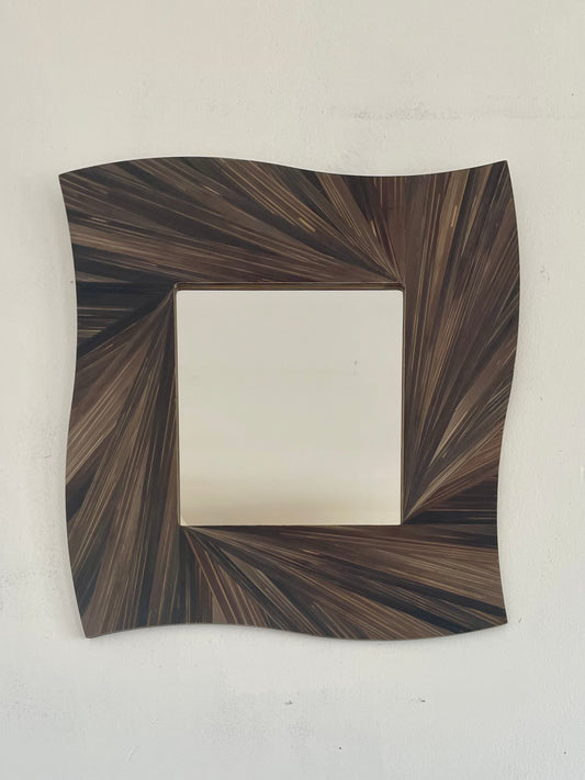 Miroir « Onde de paille »