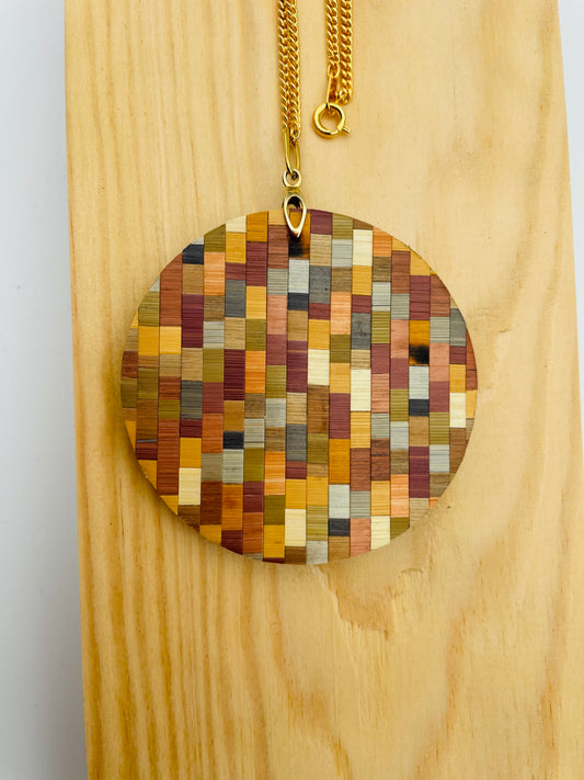 Pendentif rond XL Mosaïque